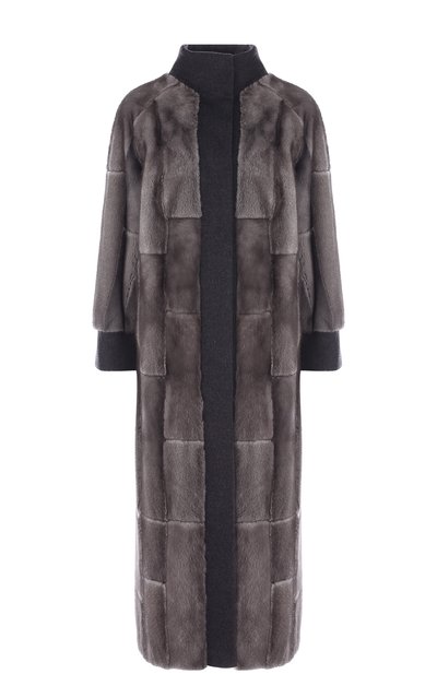 Женская шуба из меха норки KITON, арт. D46681X04P03