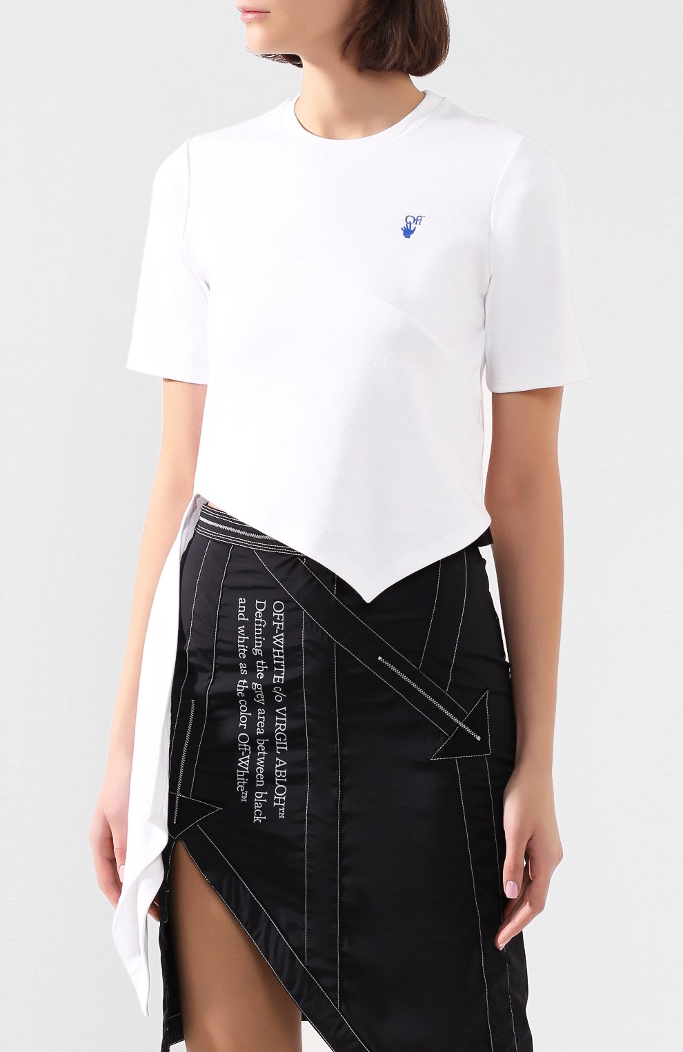 Хлопковая футболка OFF-WHITE белого цвета по цене 35700 руб., арт. 0WAA077S20JER0010145, фото 3 Хлопковая футболка OFF-WHITE, арт. 0WAA077S20JER0010145, фото 3