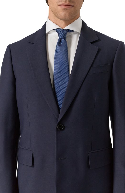 Шелковый галстук Canali 18/HJ04396 Синий  18/HJ04396 Фото 2