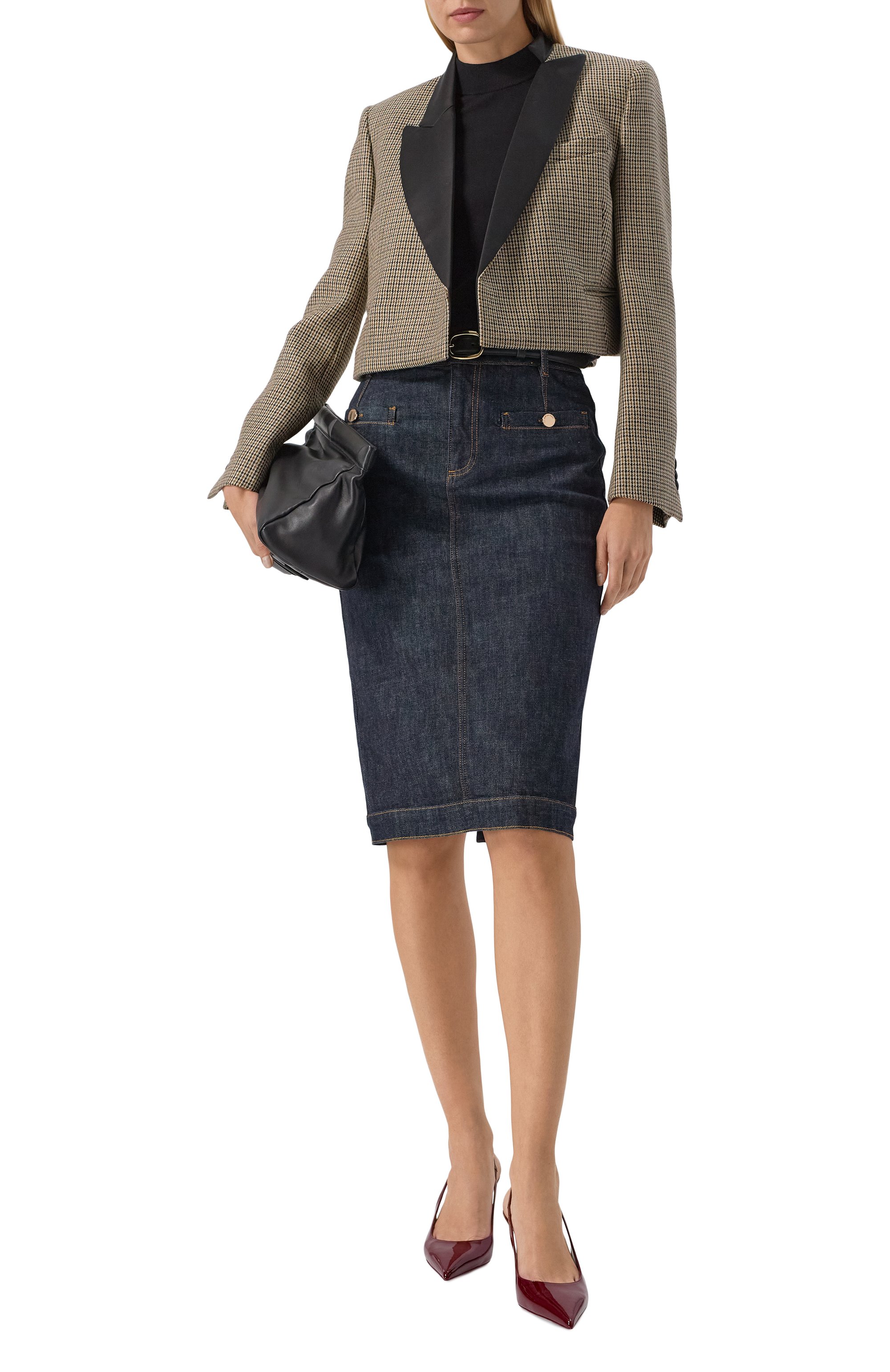 Джинсовая юбка SELF-PORTRAIT, арт. PF25808MSKBL, фото 2