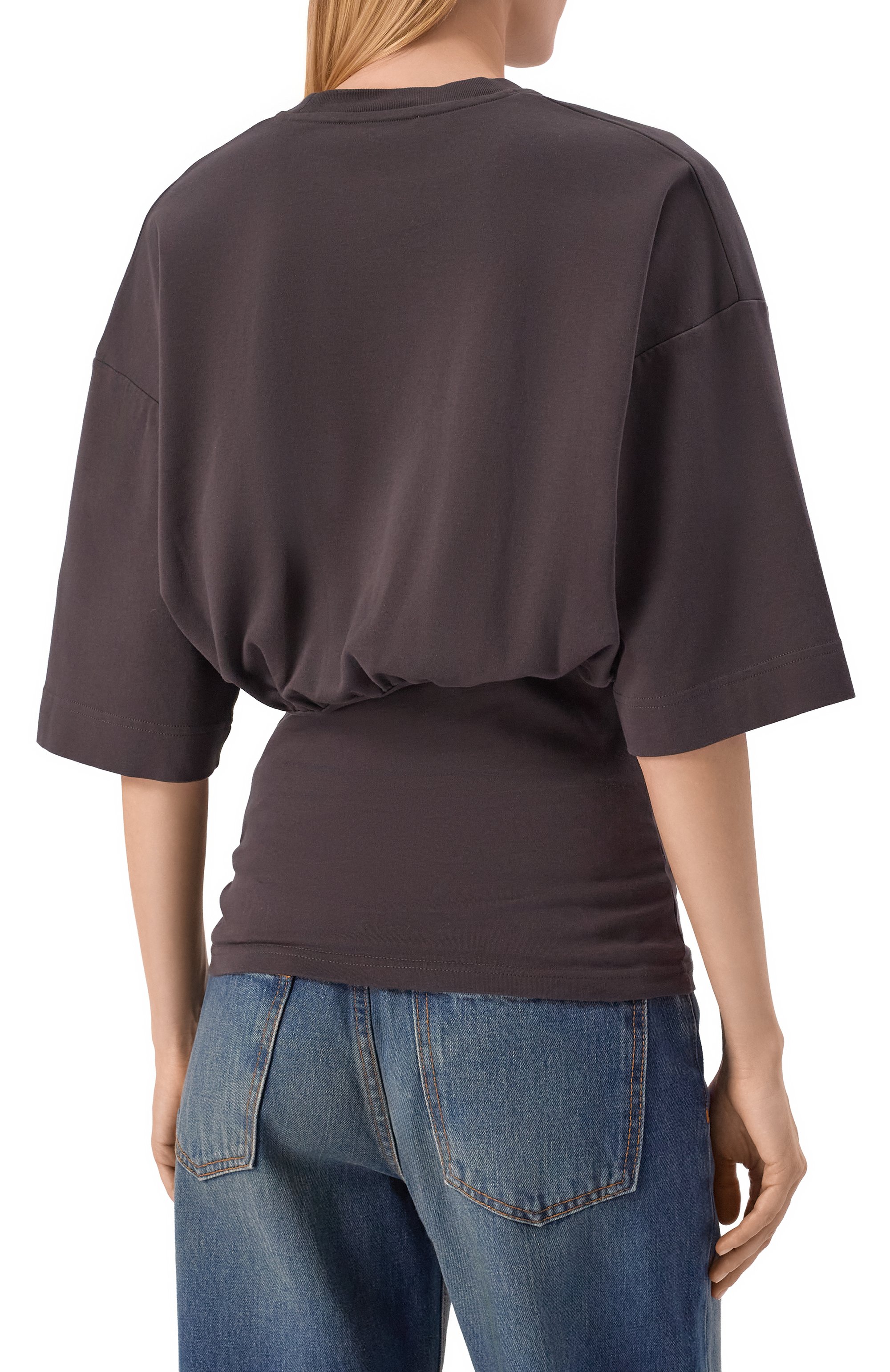 Хлопковый топ DARKPARK коричневого цвета по цене 22950 руб., арт. WJE16/JER01, фото 4 Хлопковый топ DARKPARK, арт. WJE16/JER01, фото 4