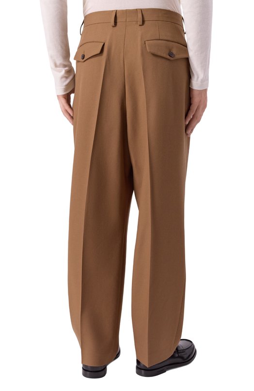 Шерстяные брюки Dries Van Noten 020998-2246-712 Бежевый  020998-2246-712 Фото 4