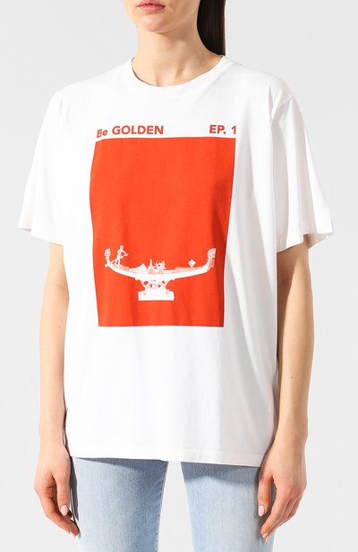 Хлопковая футболка GOLDEN GOOSE DELUXE BRAND, арт. G34WP026.F2, фото 3