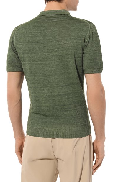 Льняное поло 120% LINO, арт. 31ALIM39BL/G266/S00, фото 4