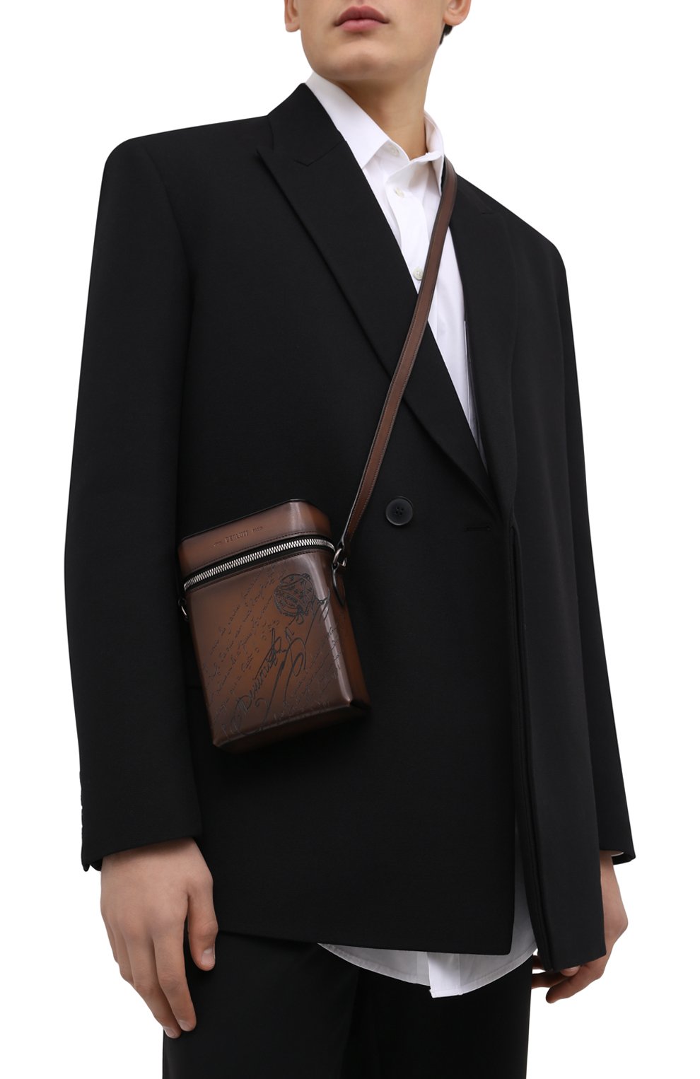 Кожаная сумка-мессенджер BERLUTI, арт. M230794, фото 2