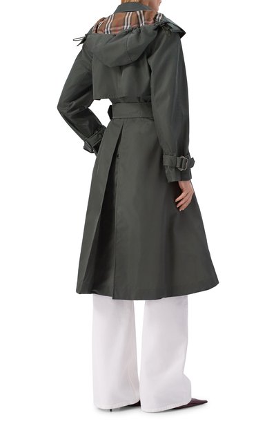 Тренч BURBERRY зеленого цвета по цене 260500 руб., арт. 8114353, фото 4 Тренч BURBERRY, арт. 8114353, фото 4