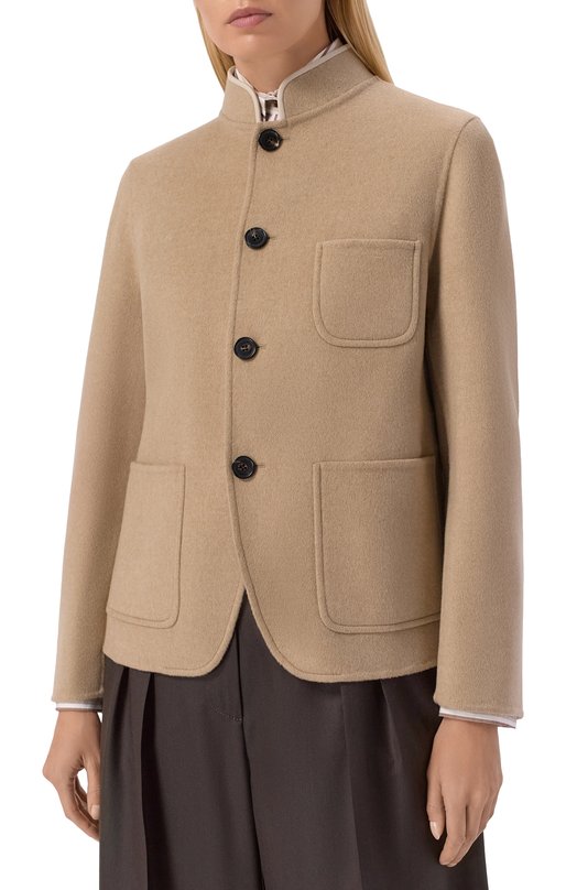 Кашемировый жакет Loro Piana FAQ1526 Бежевый  FAQ1526 Фото 3