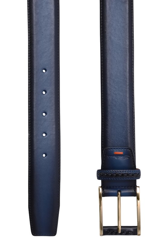 Кожаный ремень Santoni CM40VC006C20HWPC Синий  CM40VC006C20HWPC Фото 3