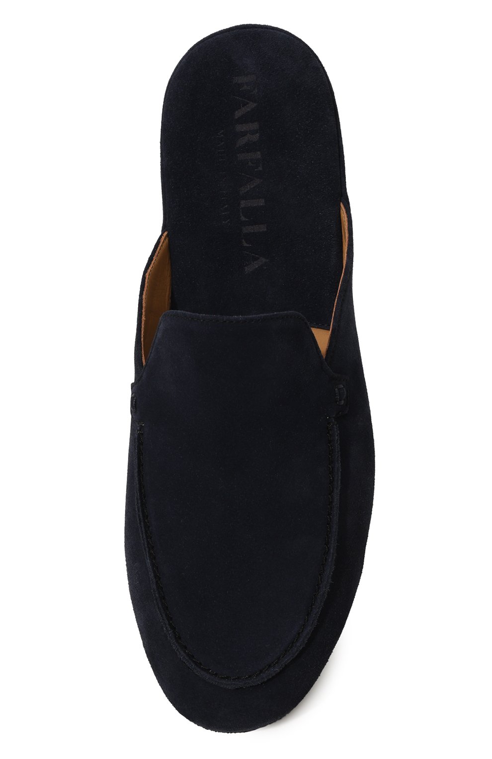 Замшевые домашние туфли FARFALLA синего цвета по цене 37250 руб., арт. C19I, фото 6 Замшевые домашние туфли FARFALLA, арт. C19I, фото 6