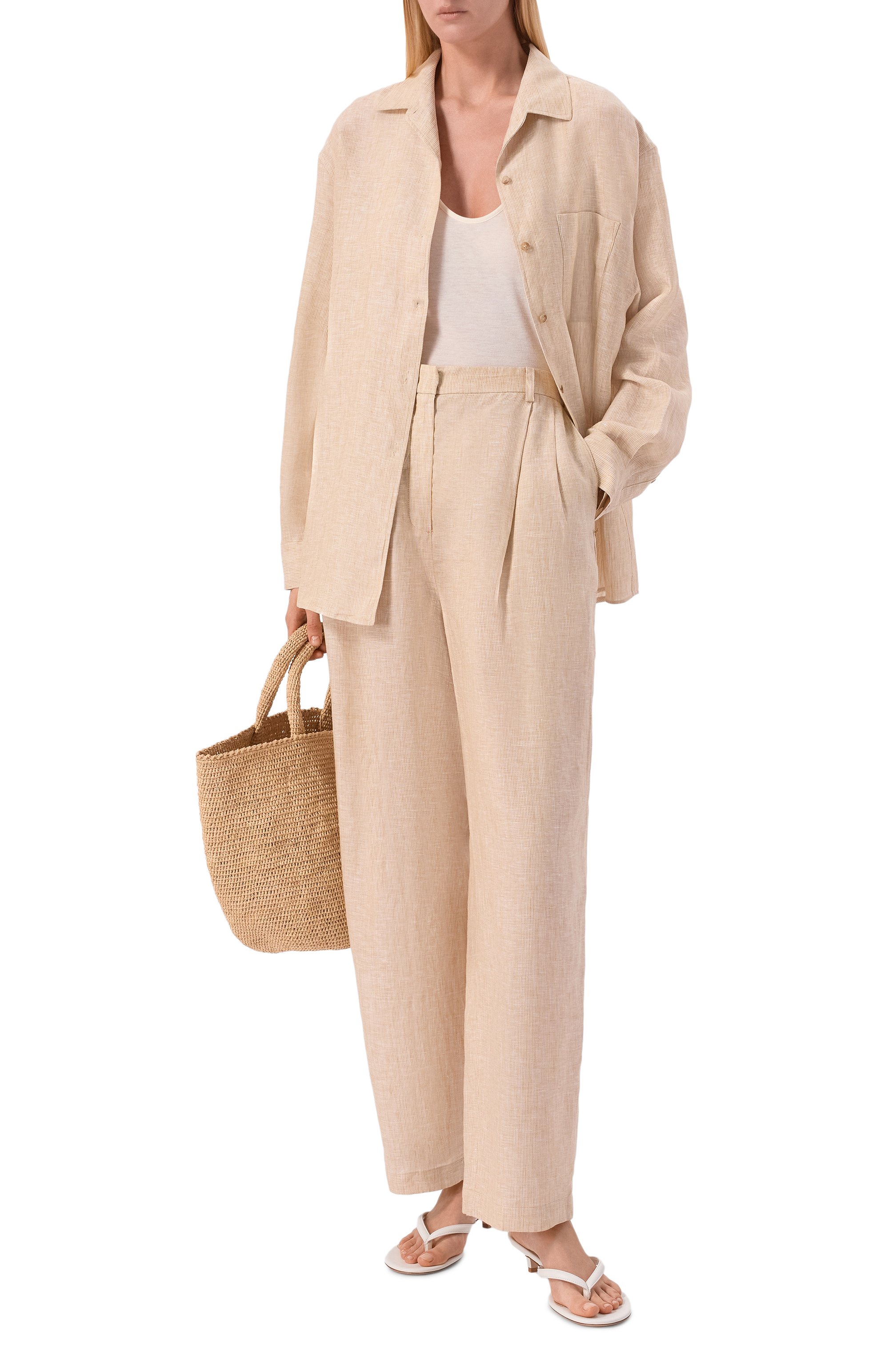 Льняные брюки 12 STOREEZ, арт. 137564, фото 2