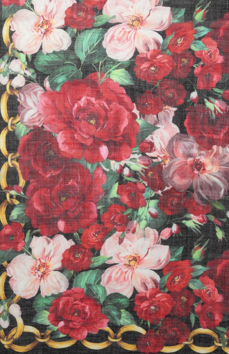 Женская шаль из кашемира и шелка DOLCE & GABBANA черного цвета, арт. FS209A/GDC4Z | Фото 5 (Материал: Шелк, Текстиль, Кашемир, Шерсть; Нос: Не проставлено)