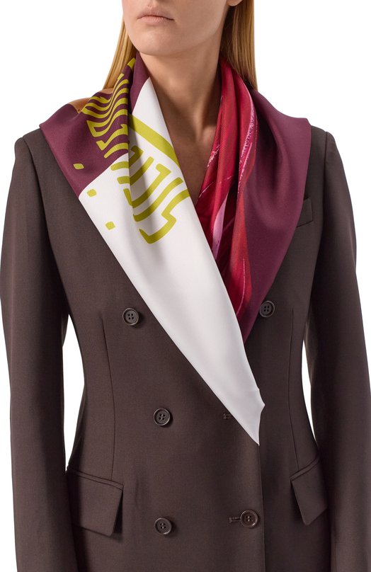 Шелковый платок Lanvin 710009481 Бордовый  710009481 Фото 2