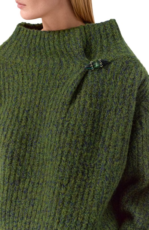 Шерстяной свитер Dries Van Noten 252-011229-2725 Зелёный  252-011229-2725 Фото 5