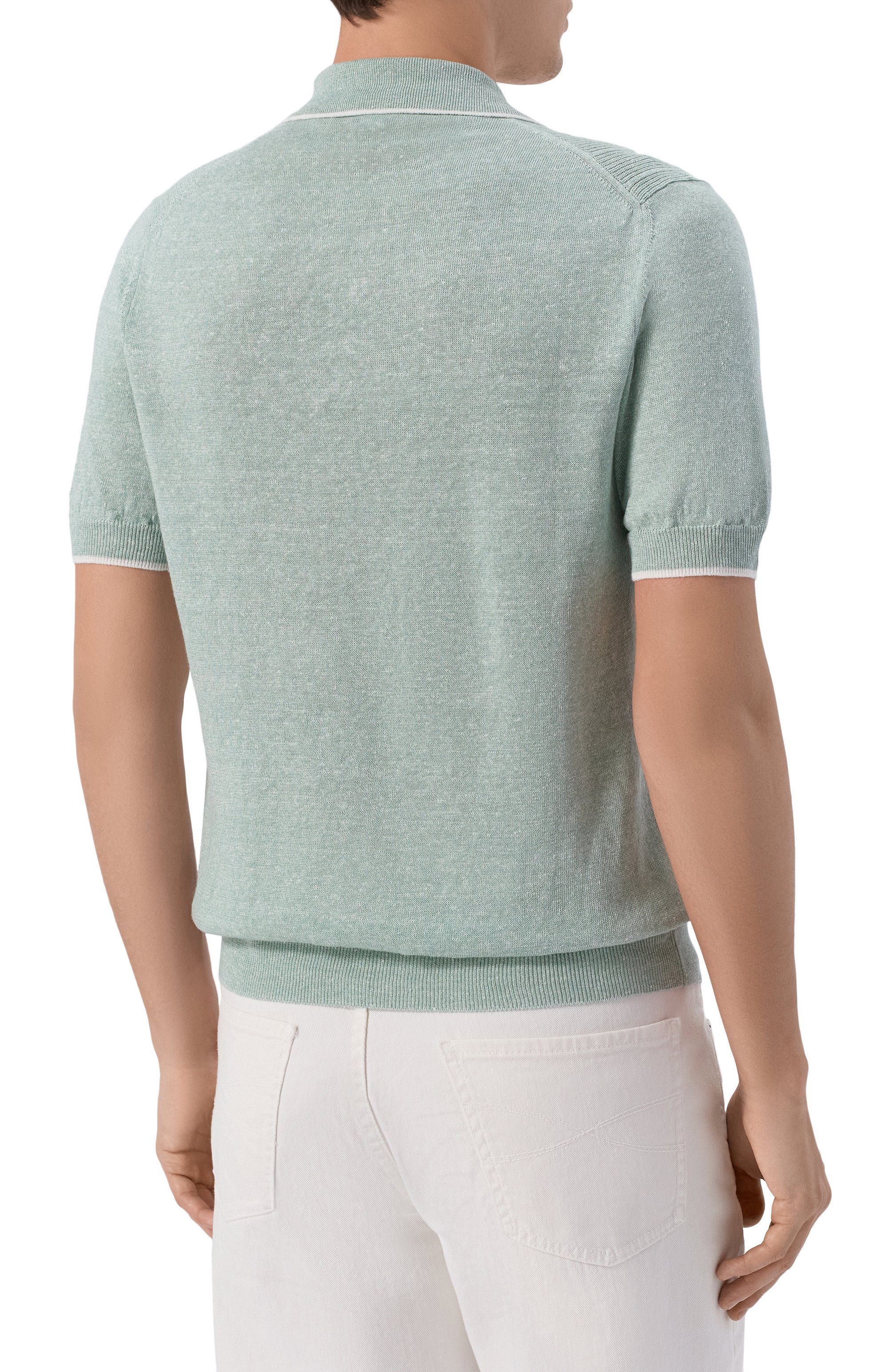 Поло изо льна и хлопка FEDELI, арт. MU005870/IRLANDA BIC, фото 4