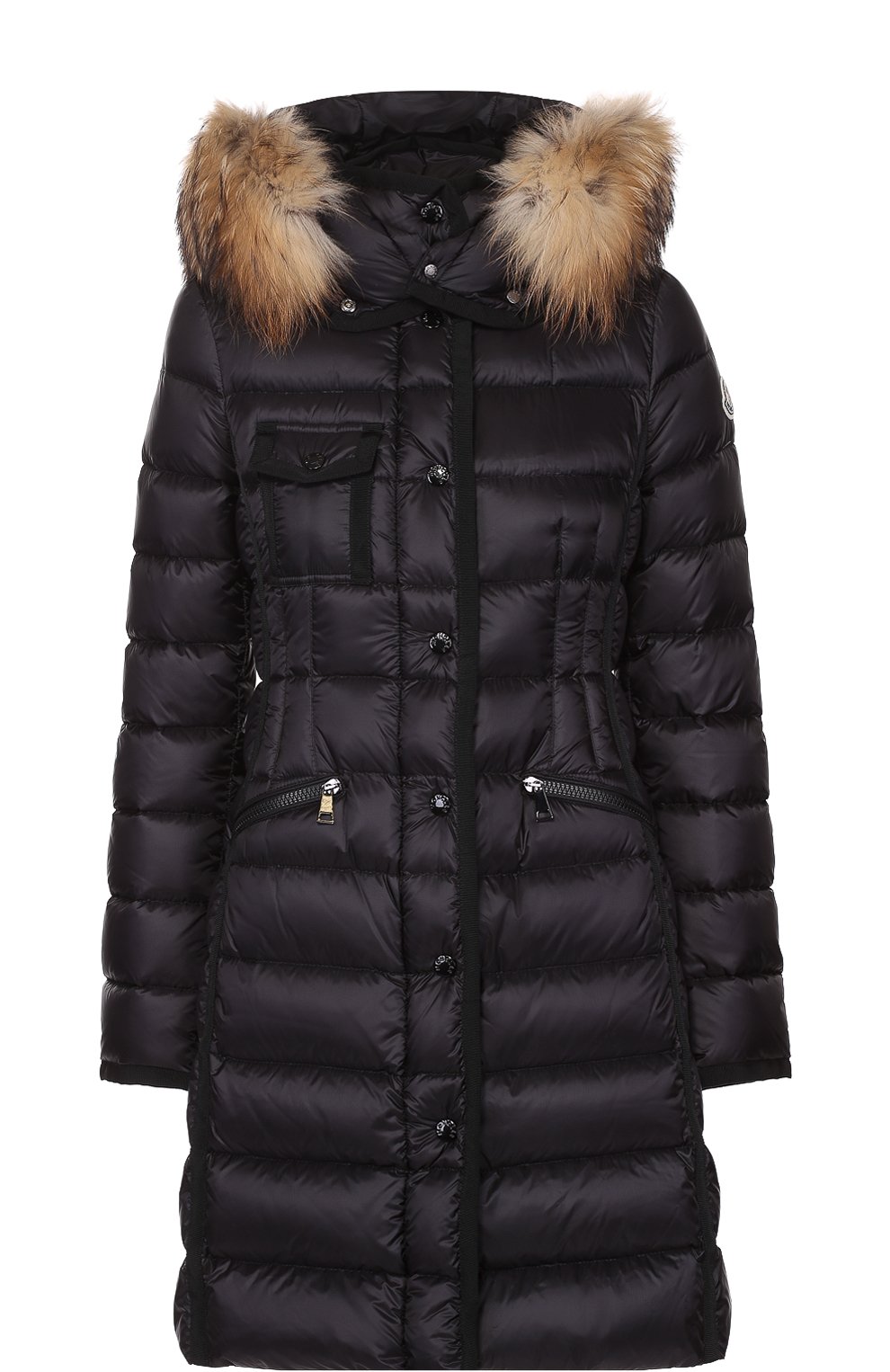 Приталенный стеганый пуховик с меховой отделкой капюшона MONCLER, арт. B2-093-49900-15-53048, фото 1