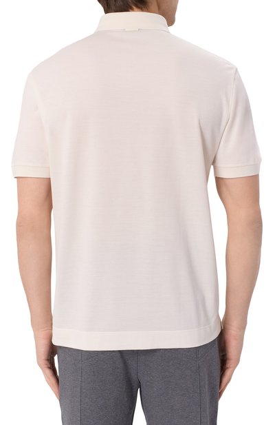 Поло из хлопка и шелка ZEGNA, арт. F786/UF341A9, фото 4