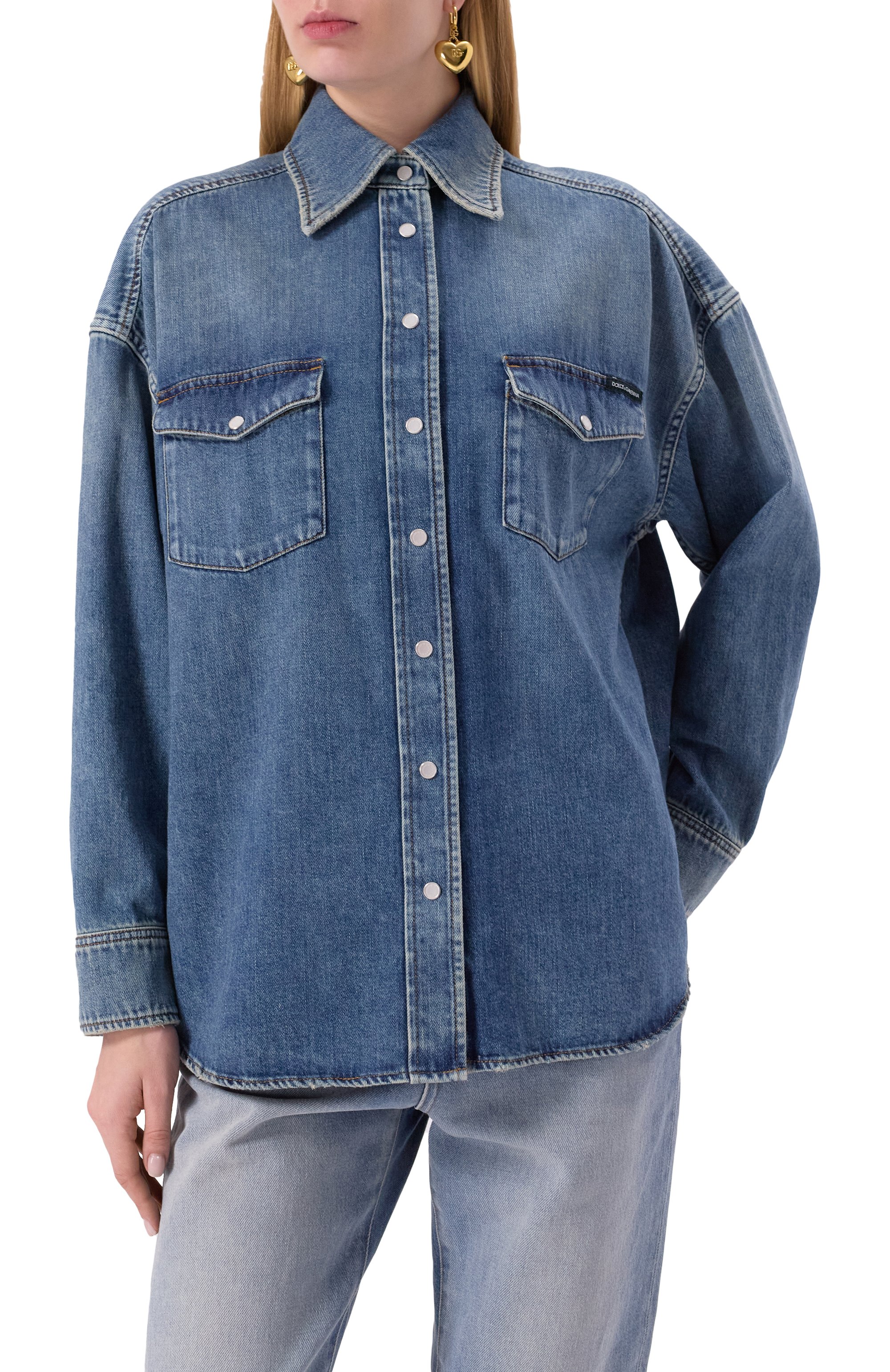 Джинсовая рубашка DOLCE & GABBANA, арт. F5T15D/G8MM1, фото 3