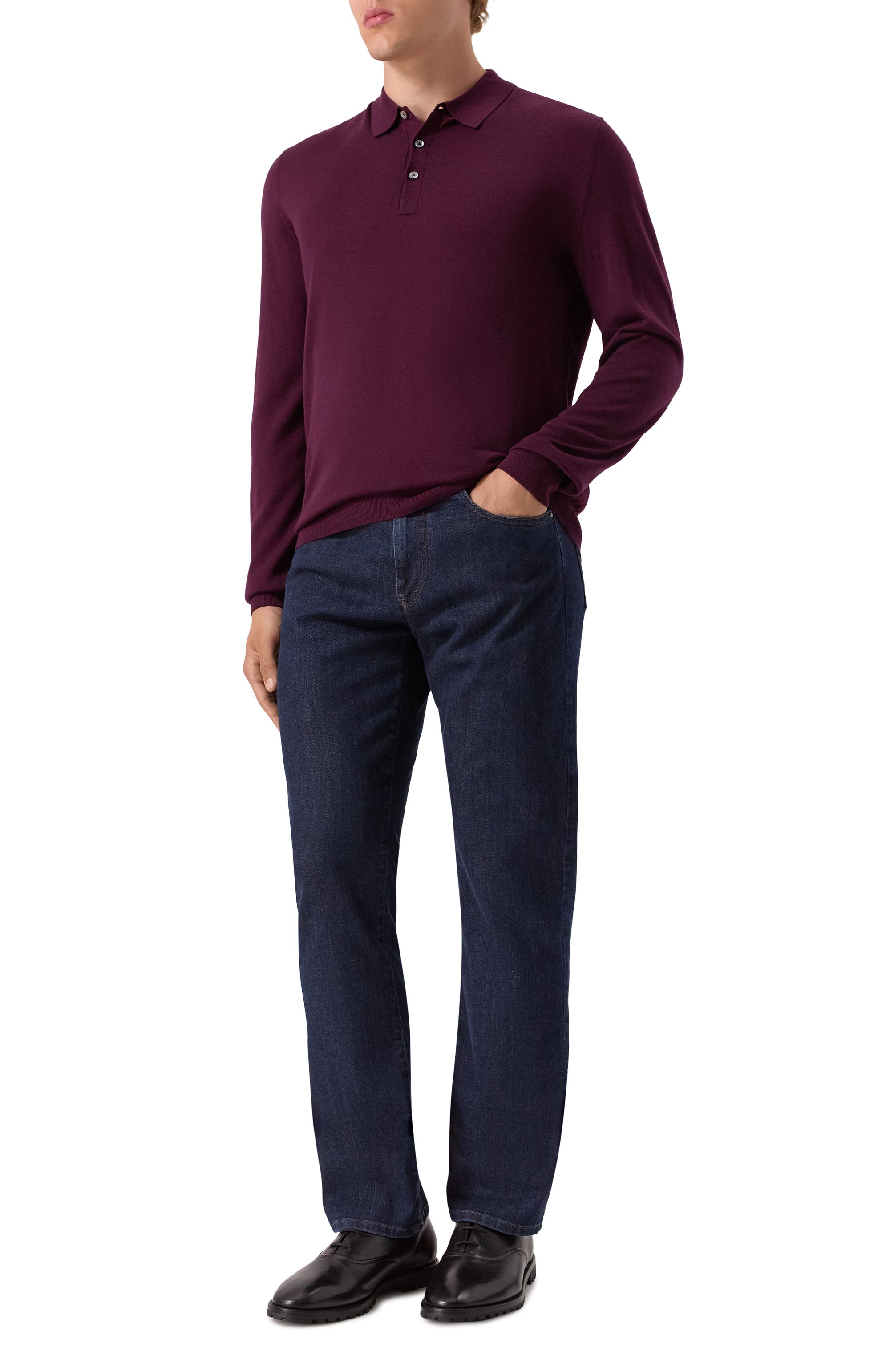 Шерстяное поло VAN LAACK фиолетового цвета по цене 28600 руб., арт. VL-SABRI-XX/S00173, фото 2 Шерстяное поло VAN LAACK, арт. VL-SABRI-XX/S00173, фото 2