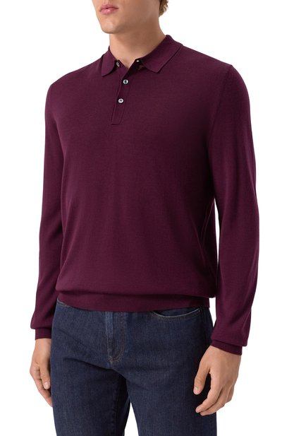 Шерстяное поло VAN LAACK фиолетового цвета по цене 28600 руб., арт. VL-SABRI-XX/S00173, фото 3 Шерстяное поло VAN LAACK, арт. VL-SABRI-XX/S00173, фото 3