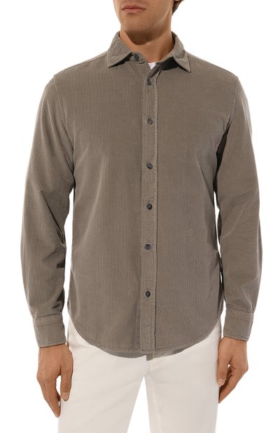 Вельветовая рубашка JACOB COHEN коричневого цвета по цене 42300 руб., арт. U C 011 05 T 689A/B75, фото 3 Вельветовая рубашка JACOB COHEN, арт. U C 011 05 T 689A/B75, фото 3