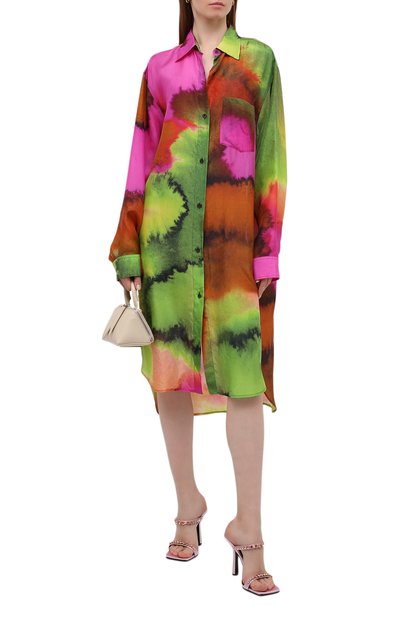 Шелковое платье DRIES VAN NOTEN разноцветного цвета по цене 92950 руб., арт. 221-031035-4336, фото 2 Шелковое платье DRIES VAN NOTEN, арт. 221-031035-4336, фото 2