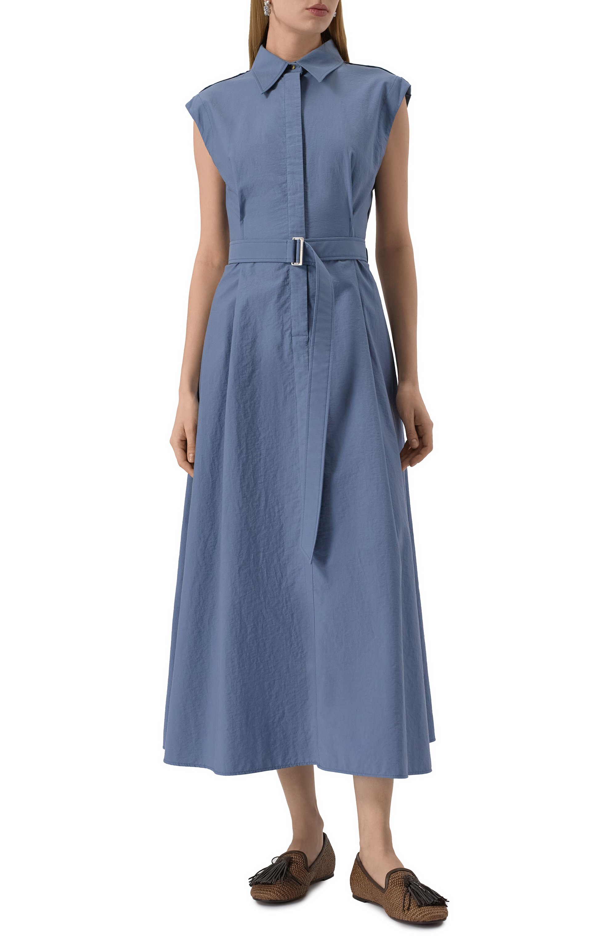 Хлопковое платье BRUNELLO CUCINELLI, арт. ML140A5286, фото 3