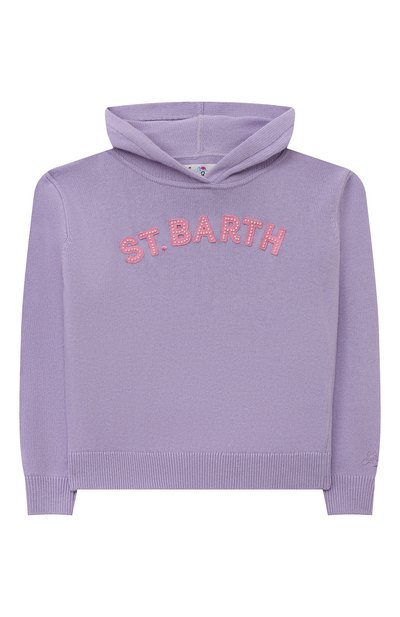 Худи из шерсти и вискозы MC2 SAINT BARTH сиреневого цвета по цене 22050 руб., арт. STBK MEG CR0P JR/MEG0004/00361C/10-16, фото 1 Худи из шерсти и вискозы MC2 SAINT BARTH, арт. STBK MEG CR0P JR/MEG0004/00361C/10-16, фото 1