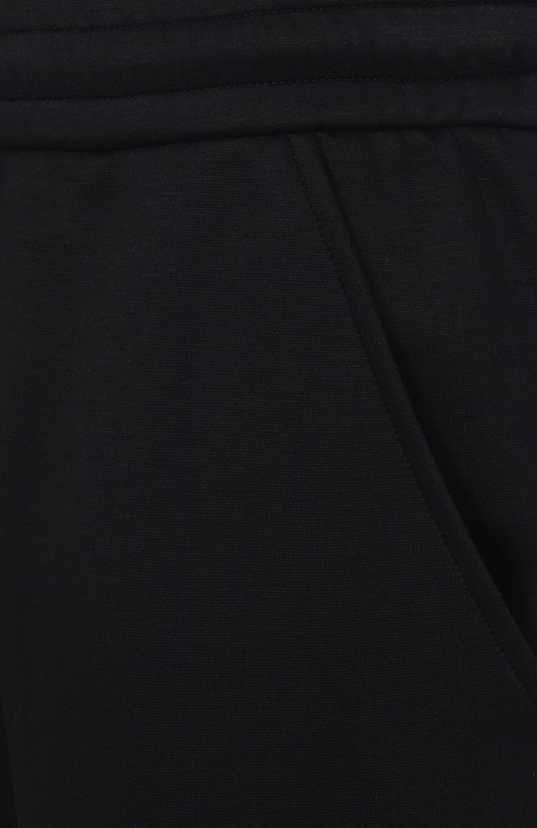 Мужские джоггеры GIORGIO ARMANI черного цвета, арт. GM001531/TE10668 | Фото 6 (Материал внешний: Синтетический материал; Длина (брюки, джинсы): Стандартные; Силуэт М (брюки): Джоггеры; Стили: Спорт-шик; Автоматизация ТО: Проставлено; Автоматизация состава: Проставлено)