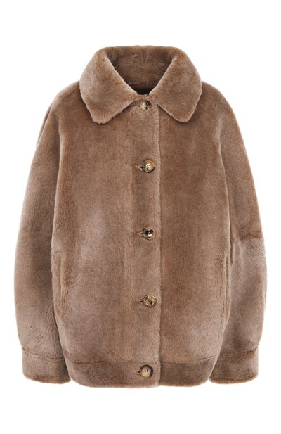 Женская двусторонняя дубленка из овчины MANZONI24, арт. 25M1530R-S21