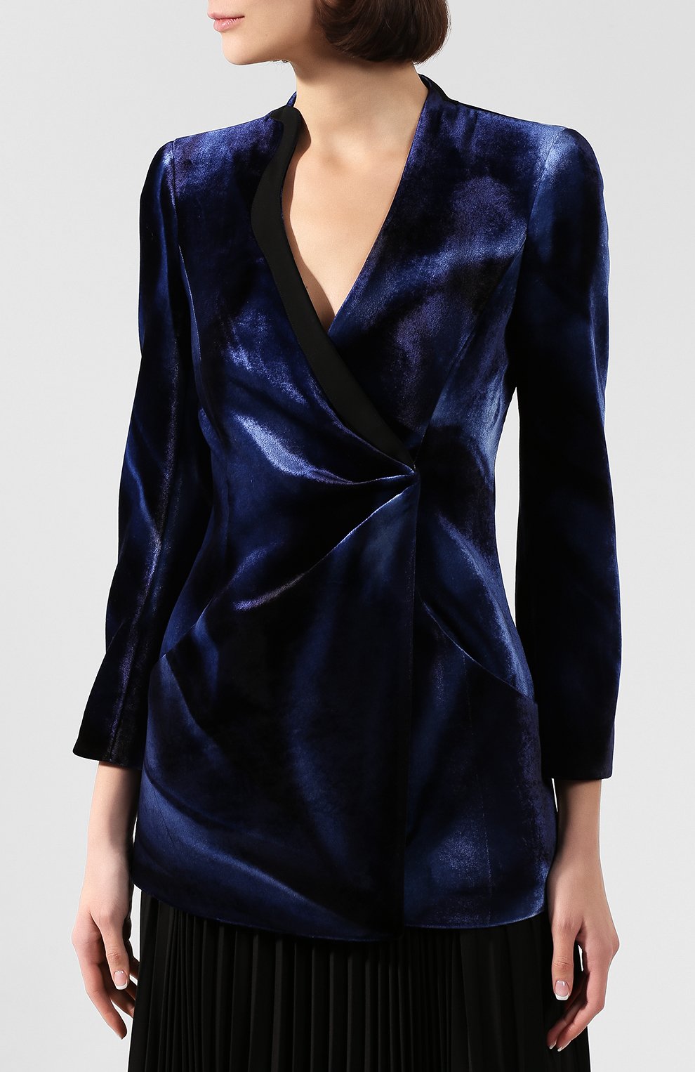 Жакет из смеси вискозы и шелка GIORGIO ARMANI, арт. 9WHGG0C5/T01BE, фото 3