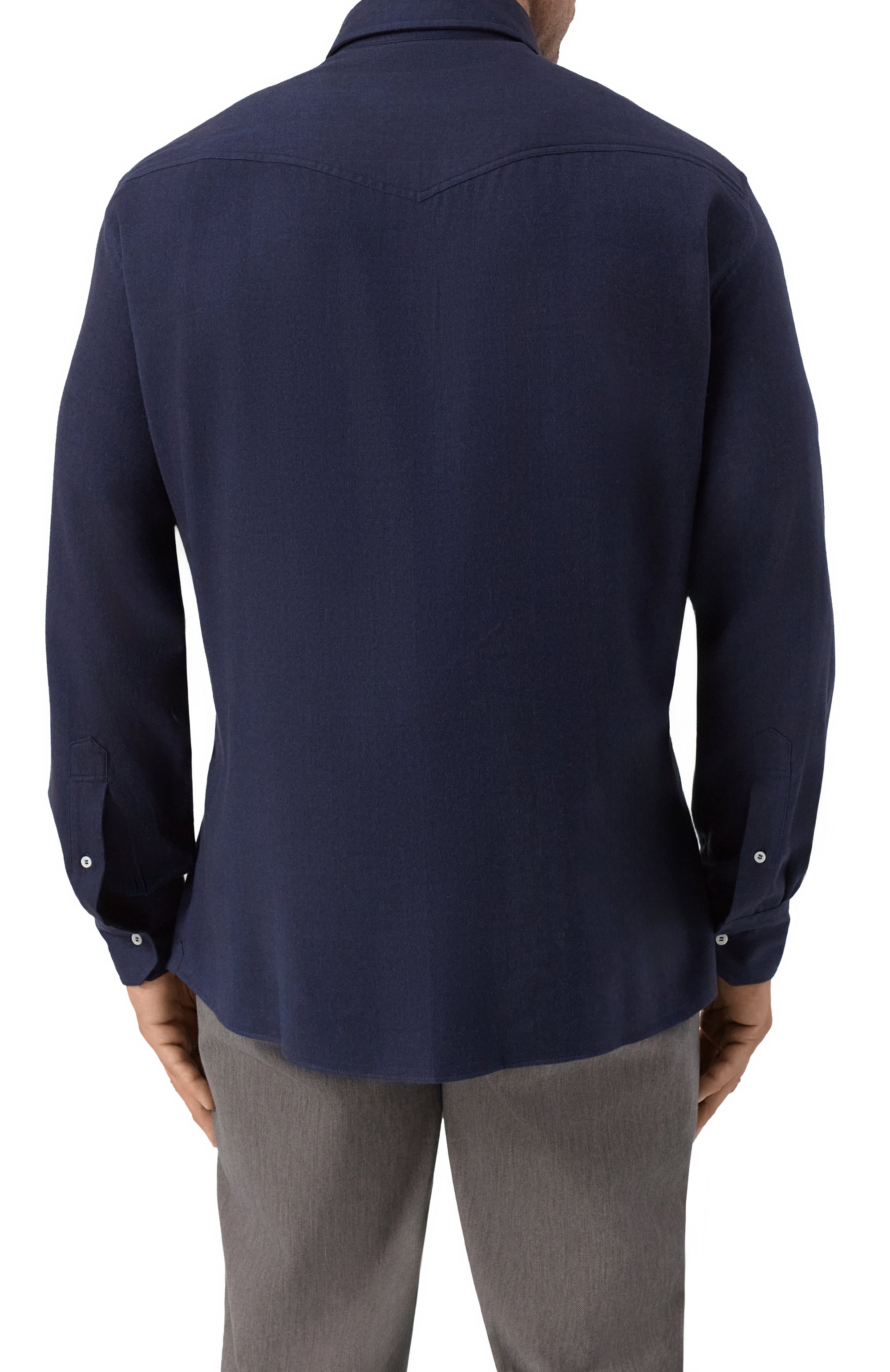 Рубашка из хлопка и лиоцелла BRUNELLO CUCINELLI, арт. MY6374008, фото 4