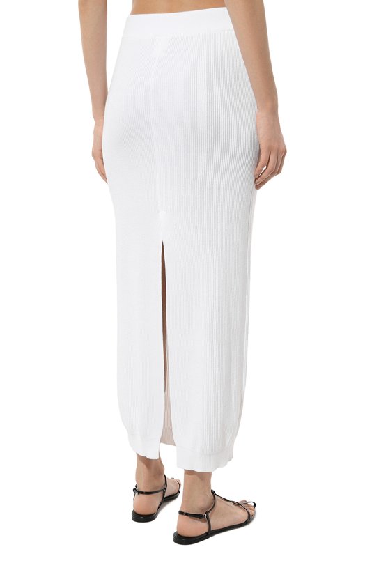 Хлопковая юбка Brunello Cucinelli M1919B1307 Белый  M1919B1307 Фото 4