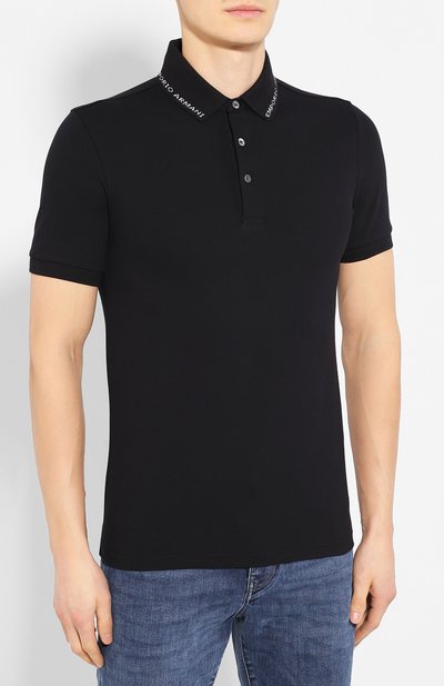 Хлопковое поло EMPORIO ARMANI, арт. 3H1FL9/1JPTZ, фото 3