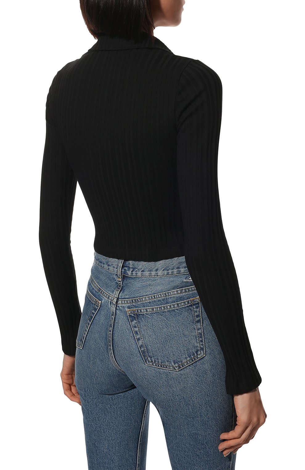 Хлопковый пуловер HELMUT LANG черного цвета по цене 22950 руб., арт. M01HW501, фото 4 Хлопковый пуловер HELMUT LANG, арт. M01HW501, фото 4