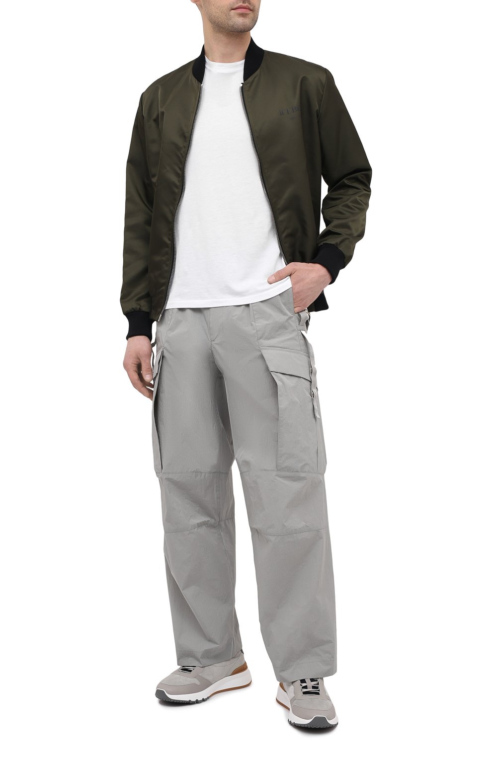 Брюки-карго KAZUYUKI KUMAGAI светло-серого цвета по цене 67700 руб., арт. AP11-210, фото 2 Брюки-карго KAZUYUKI KUMAGAI, арт. AP11-210, фото 2
