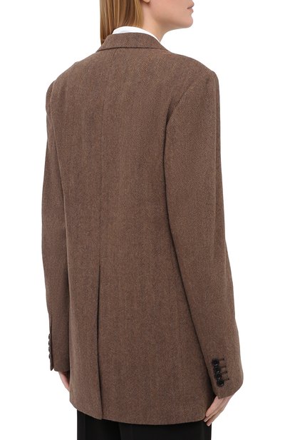 Шерстяной жакет DRIES VAN NOTEN коричневого цвета по цене 105500 руб., арт. 202-10430-1041, фото 4 Шерстяной жакет DRIES VAN NOTEN, арт. 202-10430-1041, фото 4