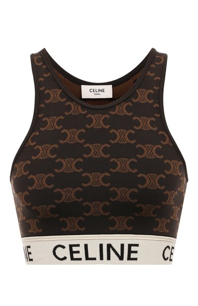 Женский топ из хлопка и шелка CELINE, арт. 2AF10916T