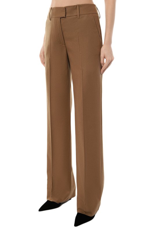 Шерстяные брюки Dolce & Gabbana FTCZ8T/GDBWW Коричневый  FTCZ8T/GDBWW Фото 3