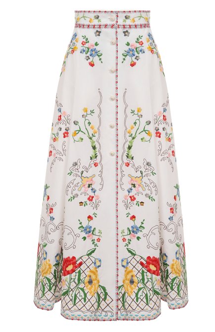 Женская юбка хлопка и льна VALENTINO, арт. 6B3RACP790D