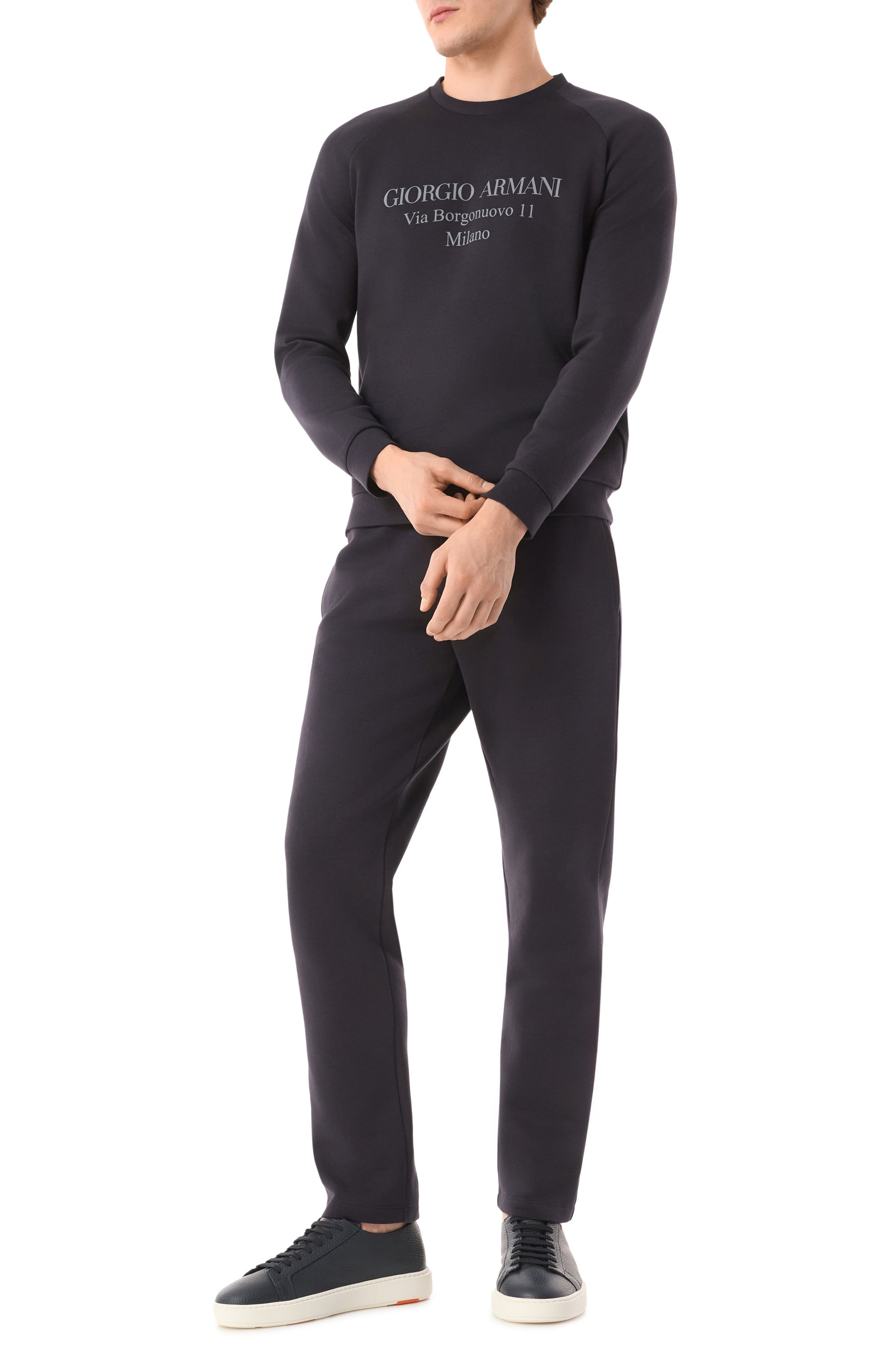 Хлопковый свитшот GIORGIO ARMANI, арт. 3GSM81/SJSXZ, фото 2