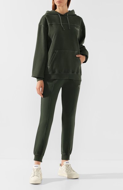 Хлопковое худи ACNE STUDIOS зеленого цвета по цене 21350 руб., арт. AI0035, фото 2 Хлопковое худи ACNE STUDIOS, арт. AI0035, фото 2