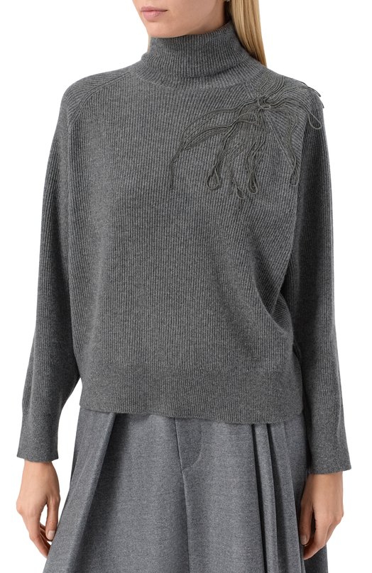 Кашемировый свитер Brunello Cucinelli M12218903 Серый  M12218903 Фото 3