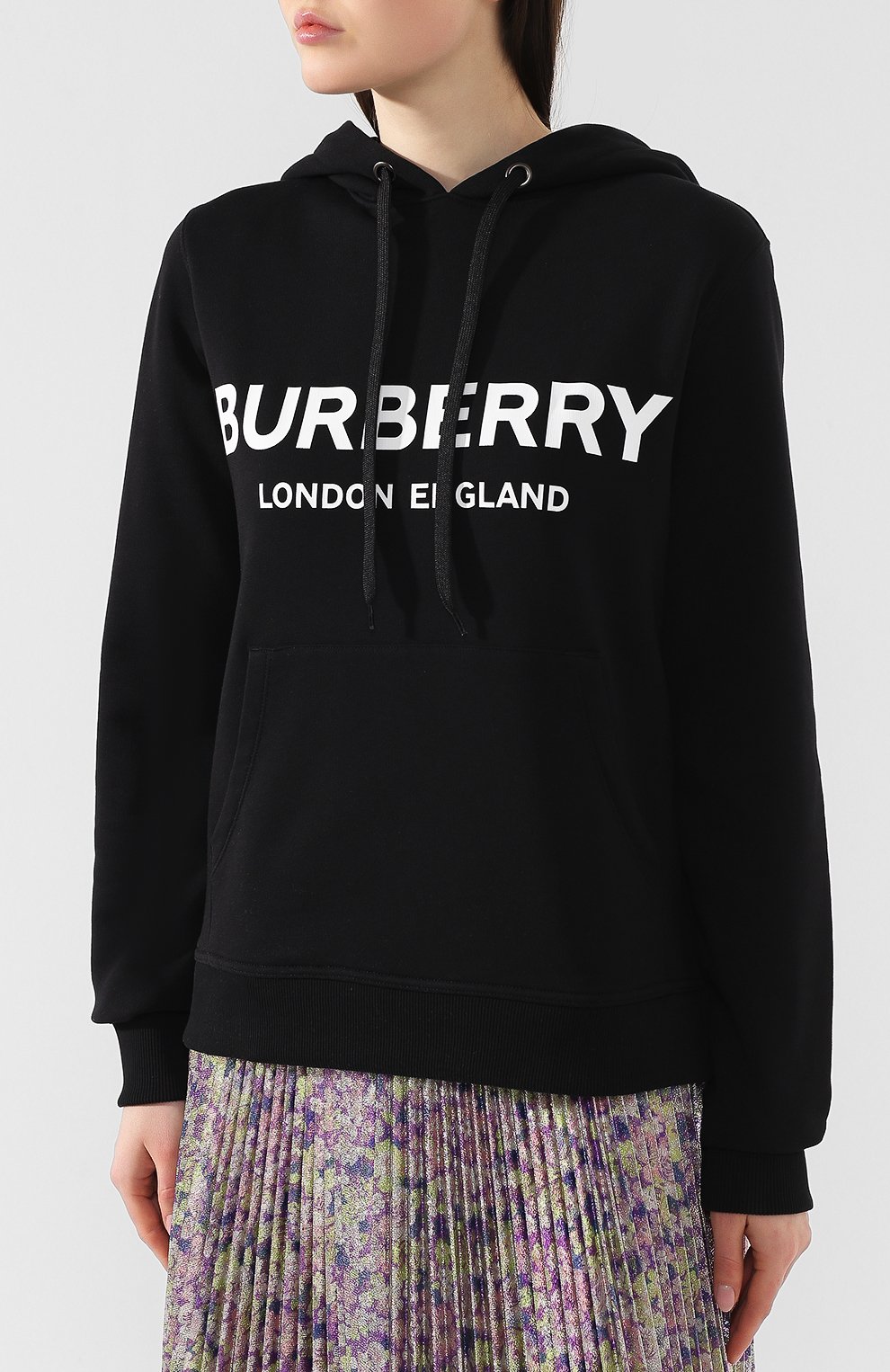 Хлопковое худи BURBERRY черного цвета по цене 64550 руб., арт. 8011652, фото 3 Хлопковое худи BURBERRY, арт. 8011652, фото 3