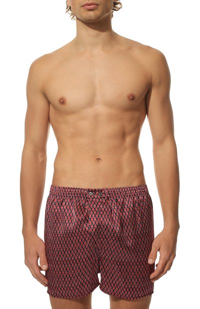 Шелковые боксеры DEREK ROSE бордового цвета по цене 28900 руб., арт. 6030-BRIN076, фото 2 Шелковые боксеры DEREK ROSE, арт. 6030-BRIN076, фото 2