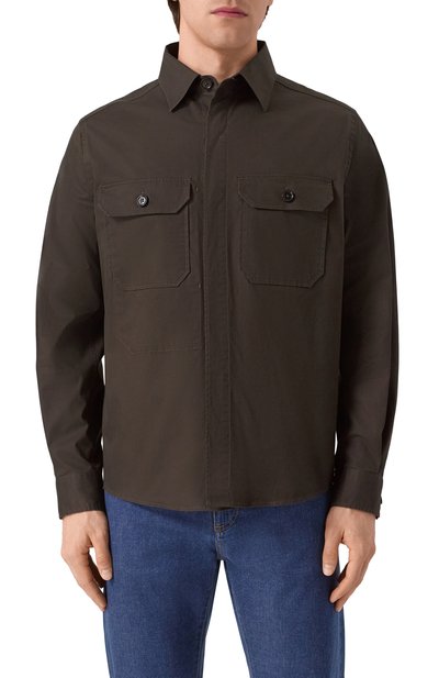 Хлопковая рубашка ZEGNA, арт. S0T8B/UFV16A9, фото 3