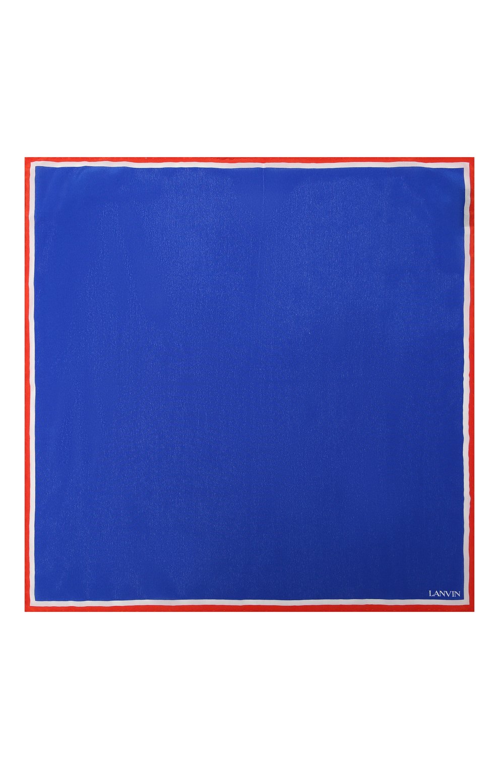 Шелковый платок LANVIN синего цвета по цене 6405 руб., арт. 3803/HANDKERCHIEF, фото 3 Шелковый платок LANVIN, арт. 3803/HANDKERCHIEF, фото 3