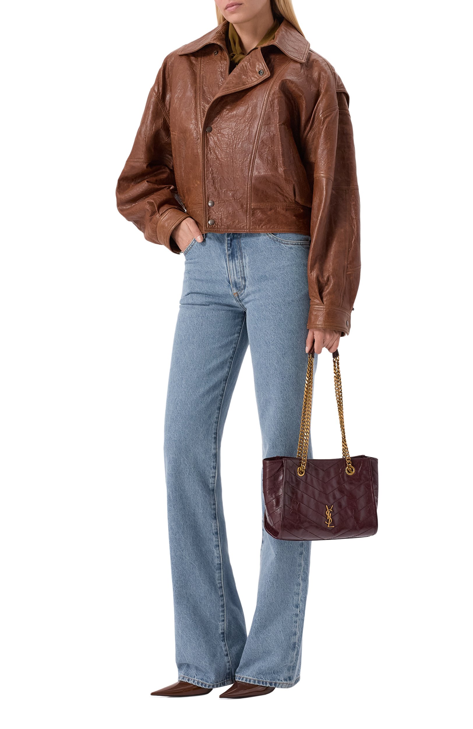 Сумка niki small SAINT LAURENT бордового цвета по цене 339000 руб., арт. 872680/0EN07, фото 3 Сумка niki small SAINT LAURENT, арт. 872680/0EN07, фото 3