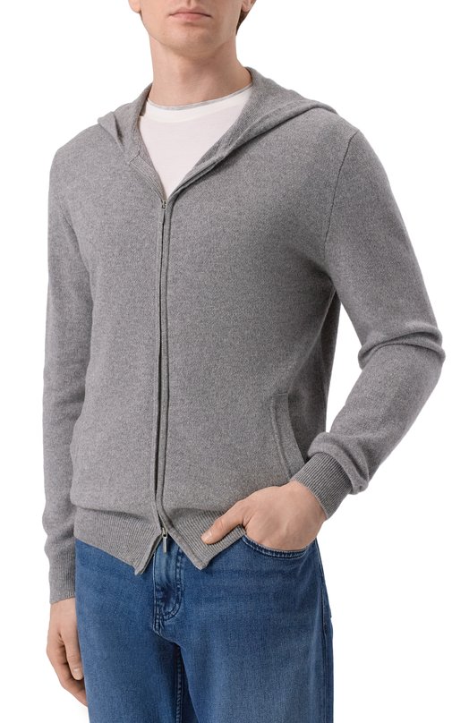 Кашемировый кардиган Andrea Campagna TS01-2221 Серый  TS01-2221 Фото 3