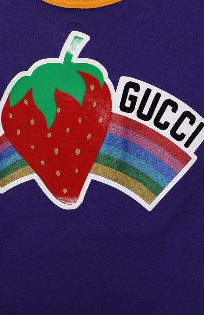 Хлопковая футболка с принтом GUCCI, арт. 526665/X3076, фото 3