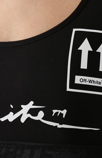 Топ из вискозы OFF-WHITE черно-белого цвета по цене 19250 руб., арт. 0WAD081S19E020771001, фото 5 Топ из вискозы OFF-WHITE, арт. 0WAD081S19E020771001, фото 5